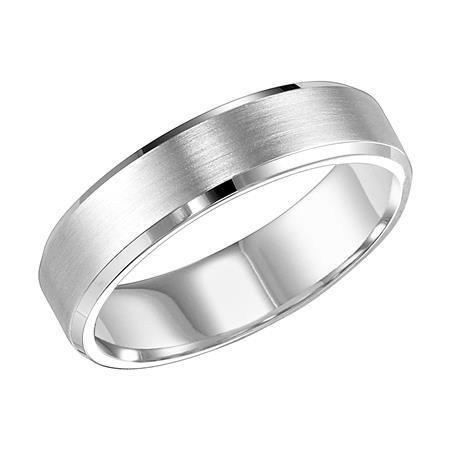 Polenza Gents Crisp Brushed Finish Wedding Band image 2