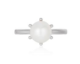 Ariel Silver Pearl Ring image 3
