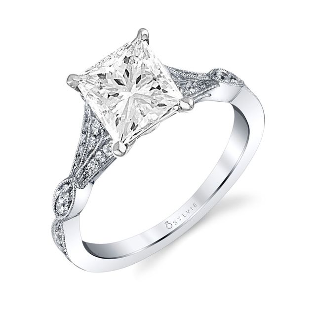 Princess Cit Vintage Inspired Engagement Ring image 2