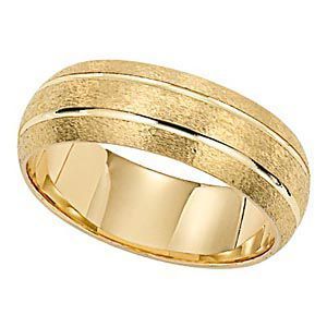 Gorgeous Brushed Finish Lieberfarb Mens Wedding Band