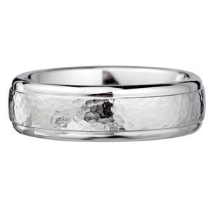 SK Cobalt 7mm Hammered Finish Mens Band