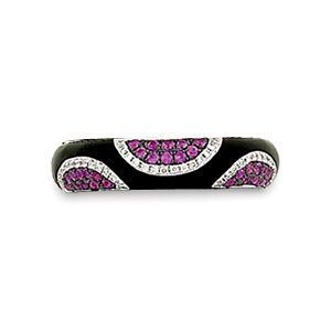 Hidalgo Black Enamel Designer Fashion Ring